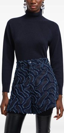 Emporio Armani Shorts con frange - Blu