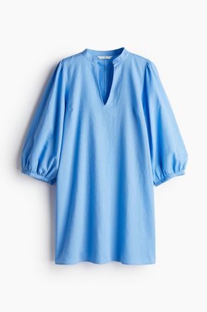 H&M Kleid aus Leinenmix - Blau