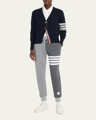 Thom Browne 4 Bar Two-Tone Loopback Jogger Sweatpants