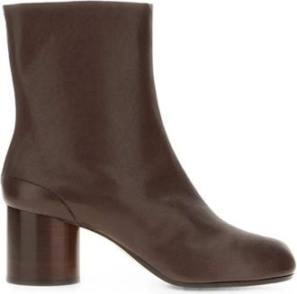Maison Margiela Boots Leather Brown Tabi Ankle Boots H60