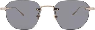 Montblanc Grey Geometric Mens Sunglasses MB0405S 001 51