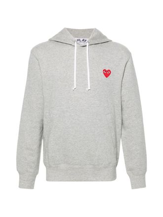 Comme Des Gar&ccedil;ons Sudadera con capucha de algod&oacute;n con coraz&oacute;n rojo de Comme Des Gar&ccedil;ons