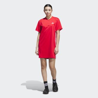 adidas Shirtkleid ADIDAS SPORTSWEAR W SC SHIFT DRES, Damen, Gr. XL, N-Gr, rot (pure ruby), Obermaterial: 100% Polyester, Kleider Shirtkleid, f&uuml;r Erwachsene, 