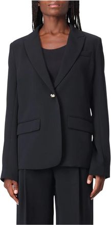 Twinset Blazer Monopetto - Dames - Blazers - Zwart - S - Leer - Jassen