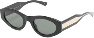 Gucci Sunglasses, female, Black, Size: 52 MM Oval Frame Sunglasses