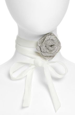Lele Sadoughi Rose Pav&eacute; Crystal Choker Necklace at Nordstrom