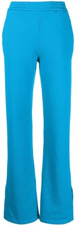 Off-white diagonal-stripe track pants - women - Cotton/Cotton - S - Blue