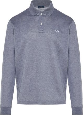Paul & Shark Tops, Heren, Grijs, L, Katoen, Klassieke katoenen poloshirt