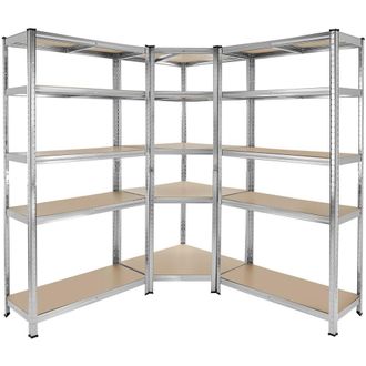 TecTake Garage Shelving Gustav 2625 Kg - Silver