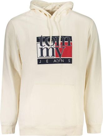 Tommy Hilfiger Mens Graphic Print Pullover Hoodie - Ivory Cotton - Size X-Large