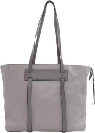 Miu Miu Pre-owned Tote tas - Dames - Vintage Shopper - Grijs - ONE Size - Leer - Vintage