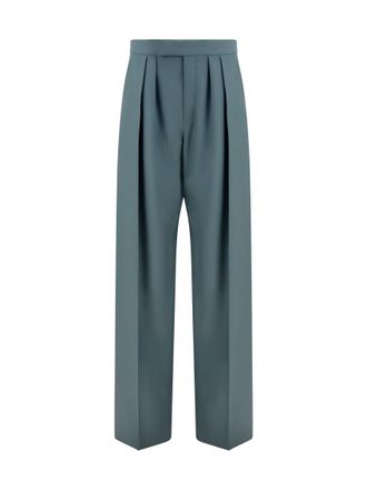 Chlo&eacute; Grey Straight Pleated Pant