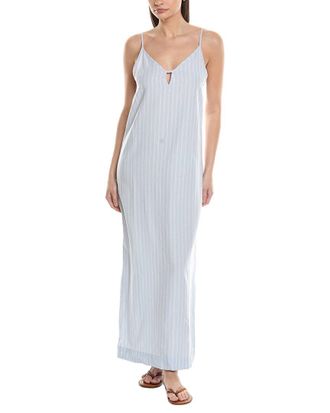 Onia V-Neck Linen-Blend Maxi Dress