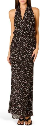 Nia Sampaio Dot Maxi Dress in Black at Nordstrom, Size X-Small