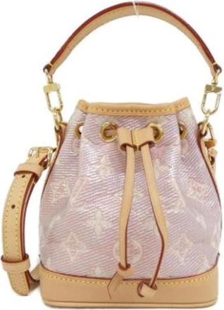 Louis Vuitton Pre-owned Bucket Bags, female, Pink, Size: ONE SIZE Pre-owned Cotton louis-vuitton-bags