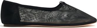 Loeffler Randall Landon mesh ballerina shoes - women - Mesh/Calf Leather/Calf Leather - 41 - Black