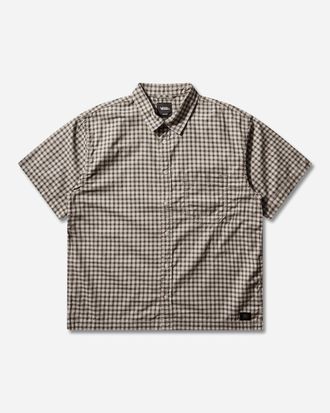 Vans Men s Larkspur Mini Plaid Shirt Oatmeal / Demitasse