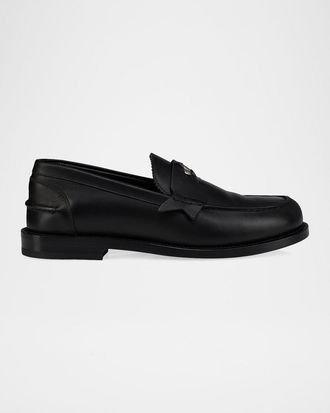 Christian Louboutin x Jaden Smith Men & apos;s Plato Leather Red-Sole Penny Loafers