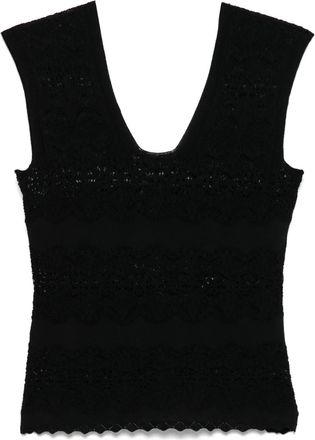 Twin-Set Top con lavorazione pointelle - 00006