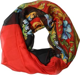 Dolce & Gabbana Multicolor Silk Printed Square Foulard Womens Scarf