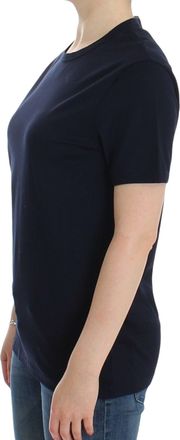 Ermanno Scervino Womens Lingerie Blue Crewneck Cotton Logo T-Shirt