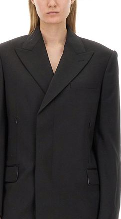 Helmut Lang Virgin Wool Oversize Fit Jacket - Black