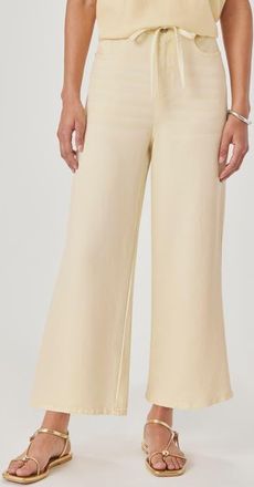 Splendid Lounge Wide Leg Crop Jeans in Honeysuckle Yellow at Nordstrom, Size X-Large