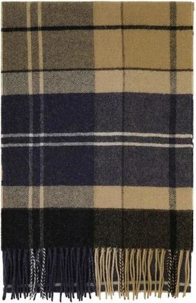 Barbour Tartan Lamswol Sjaal - Heren - Wintersjaals - Groen - ONE Size - Wol - Accessoires