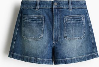 H&M Jeansshorts mit hohem Bund - Denimblau