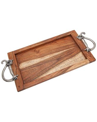 Godinger Monkey Handle Wood Tray