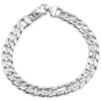 Pompeii3 Braccio Mens 34 Gram Curb Link Solid Silver Bracelet 8.5 Size: 8.5