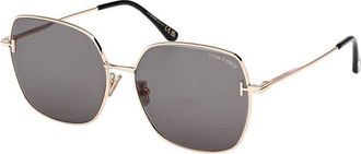 Tom Ford FT1250-K 28A Shiny Rose Gold/Smoke