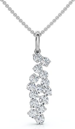 Pompeii3 3Ct Cascading Diamond Pendant 14k Gold Lab Grown