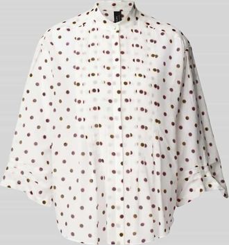 Marc Cain Relaxed Fit Bluse mit Stehkragen in Offwhite, Gr&ouml;&szlig;e 36