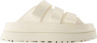 UGG Womens Chunky Platform Slide Sandal White Synthetic