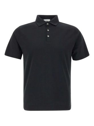 Diktat short-sleeve cotton polo shirt - men - Cotton - M - Black