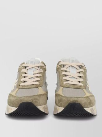 Premiata mesh suede sneakers rubber outsole design