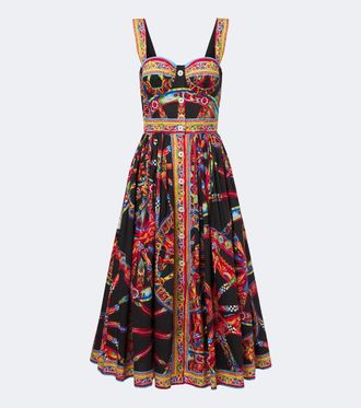 Dolce & Gabbana Carretto cotton poplin midi dress