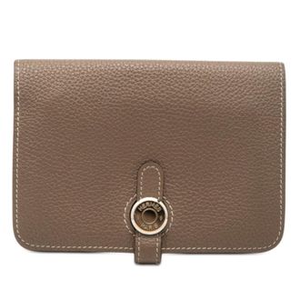 Herm&egrave;s Pre-owned Hermes Togo Dogon Compact Wallet Ladies 68TFL3AOX0N92XBN