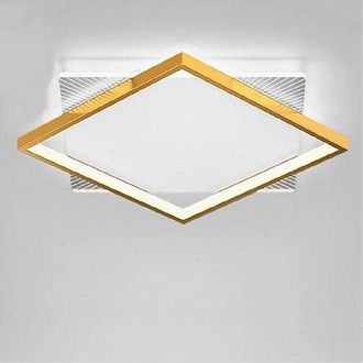 Trade Shop Trade Shop - Copy Of Plafoniera Led 30 W Quadrata Oro Moderno Lampadario Soffitto Luce Naturale 71033
