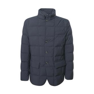 Fay Heren, Jassen, Blauw, Maat: M Leer