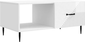 vidaXL Mesa De Caf&eacute; Brillante 90 X 50 X 40 Cm Madera De Ingenier&iacute;a Vidaxl