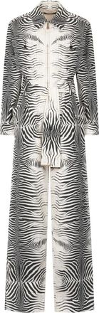 Roberto Cavalli Tuta intera con stampa zebra - Bianco