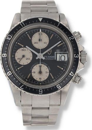 Tudor Pre-owned Tudor Oysterdate Chronograph Big Block Automatic Black Dial Mens Watch 79170