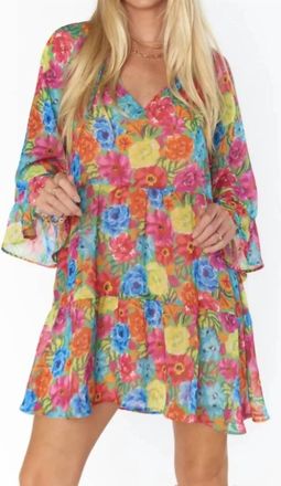 Show me your Mumu Viola Mini Dress In Bright Floral Soriee