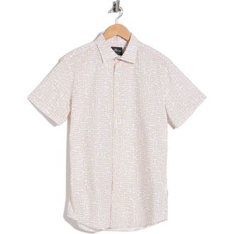 Rodd & Gunn Fenchurch Short Sleeve Button-Up Shirt in Oatmeal at Nordstrom Rack, Size Xx-Large