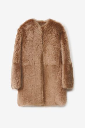 Fabiana Filippi Shearlingmantel mit Rundhalsausschnitt