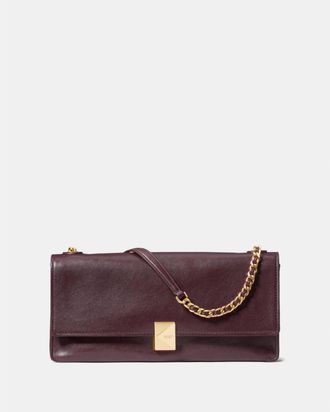 Kate Spade New York Womens Deco Soft Shoulder Bag - Purple Leather - One Size