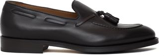 Doucal's Nappa Leather Decorative Lace Tassel Loafers