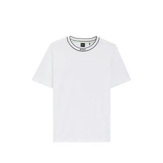 HUGO BOSS Cotton T-shirt With Logo Crew Neck